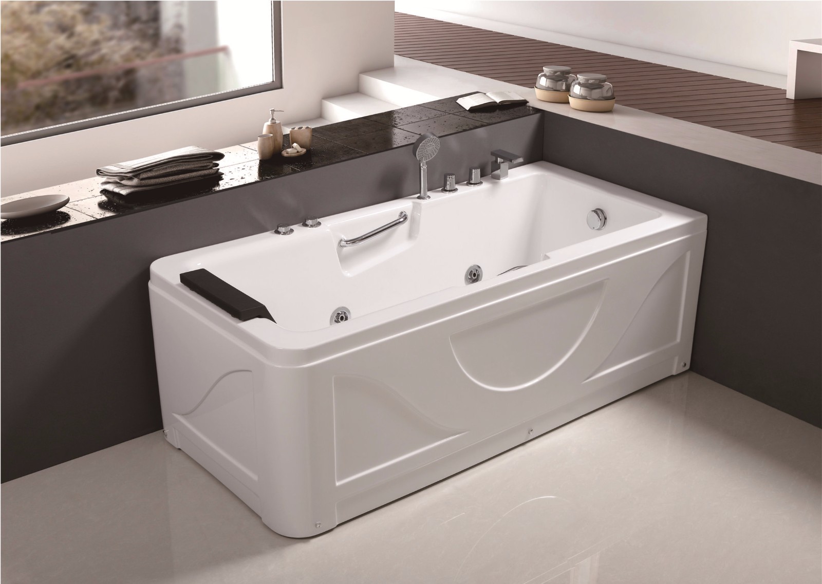C-419 C-420 C-421 (C-3082) (C-3083) (C-3084) (L) Luxury Acrylic Whirlpool Jetted Contemporary Simple Style Corner Cheap Price Bathroom Bathtub for Sale.jpg