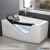 Neregulāra Forma Stūris Taisnstūra Divas 2 Personas Luksus Jetted Whirlpool Masāža ABS Stikla Vannas istaba Vannas Vanna pārdošanā