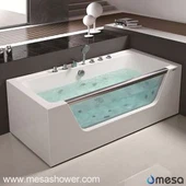 Dizains Vienkāršs stils Lēts Cena Jetted Whirlpool Corner akrila stikla vannas istaba pārdošanā