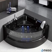 2017 Vienkāršā dizaina melnā akrila Hot Whirlpool siltā masāžas vannas istaba